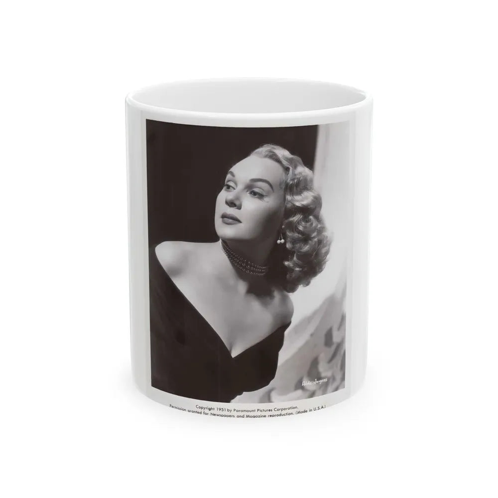 Adele Jergens #183 (Vintage Female Icon) White Coffee Mug-11oz-Go Mug Yourself