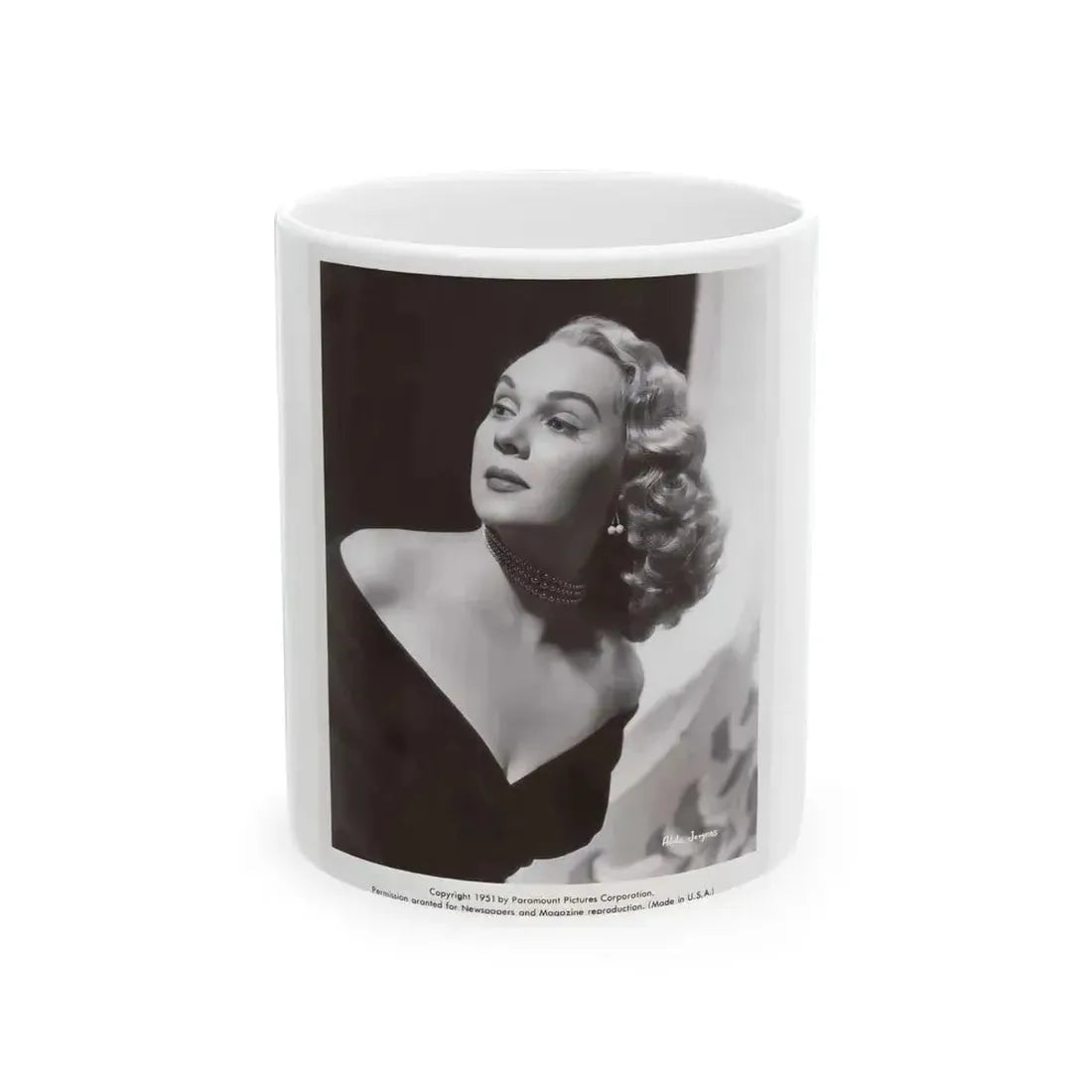 Adele Jergens #183 (Vintage Female Icon) White Coffee Mug 11oz - Go Mug Yourself