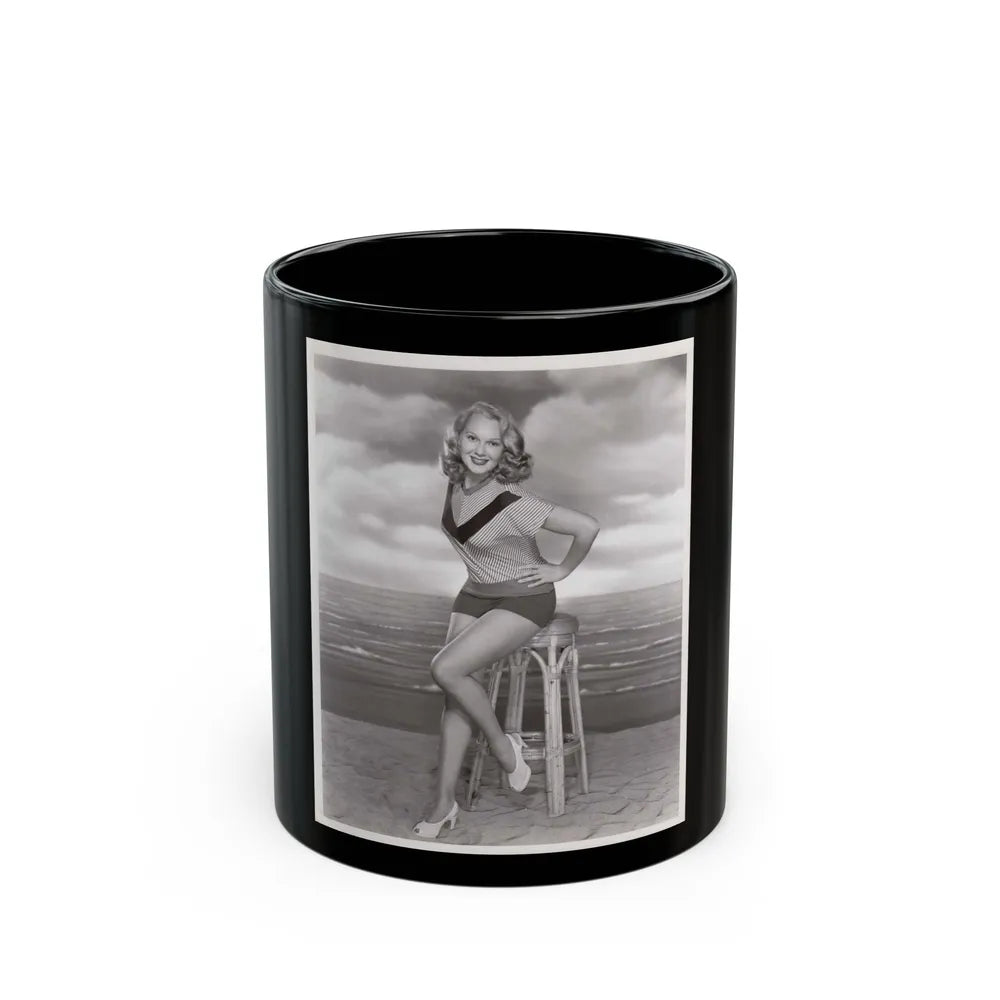 Adele Jergens #184 (Vintage Female Icon) Black Coffee Mug-11oz-Go Mug Yourself