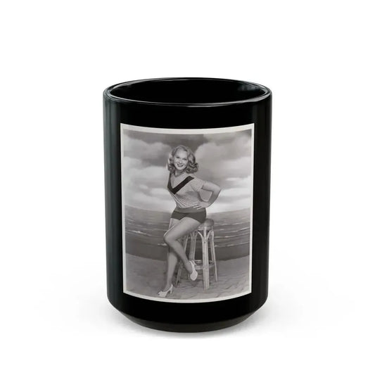 Adele Jergens #184 (Vintage Female Icon) Black Coffee Mug 15oz - Go Mug Yourself
