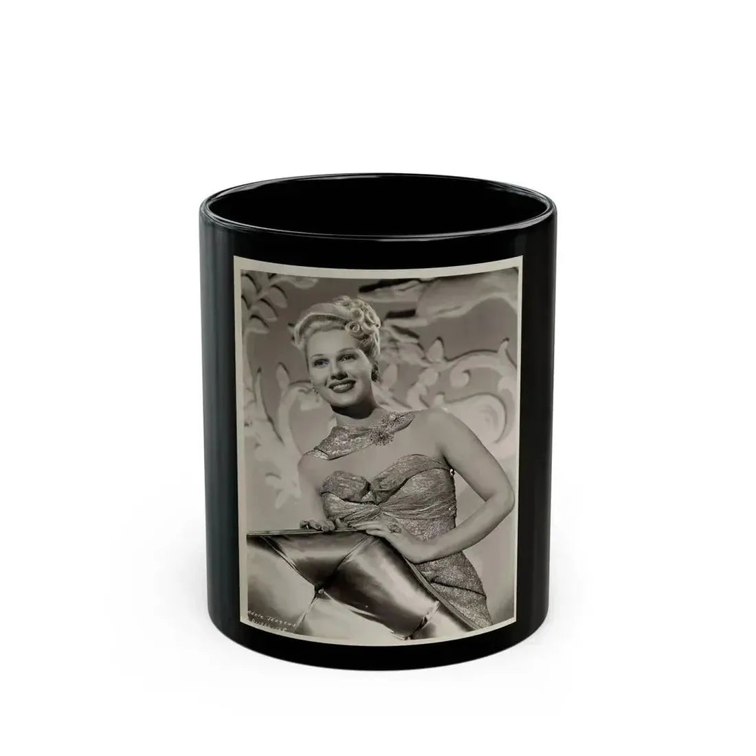 Adele Jergens #185 (Vintage Female Icon) Black Coffee Mug 11oz - Go Mug Yourself