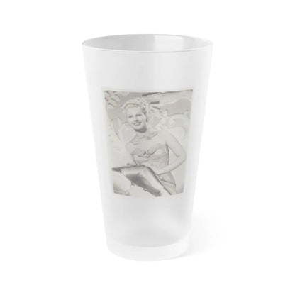 Adele Jergens #185 (Vintage Female Icon) Frosted Pint Glass 16oz-16oz-Frosted-Go Mug Yourself