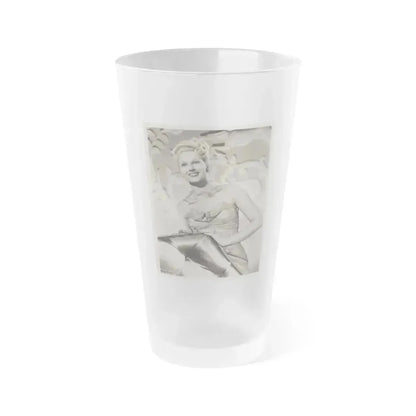 Adele Jergens #185 (Vintage Female Icon) Frosted Pint Glass 16oz 16oz Frosted - Go Mug Yourself