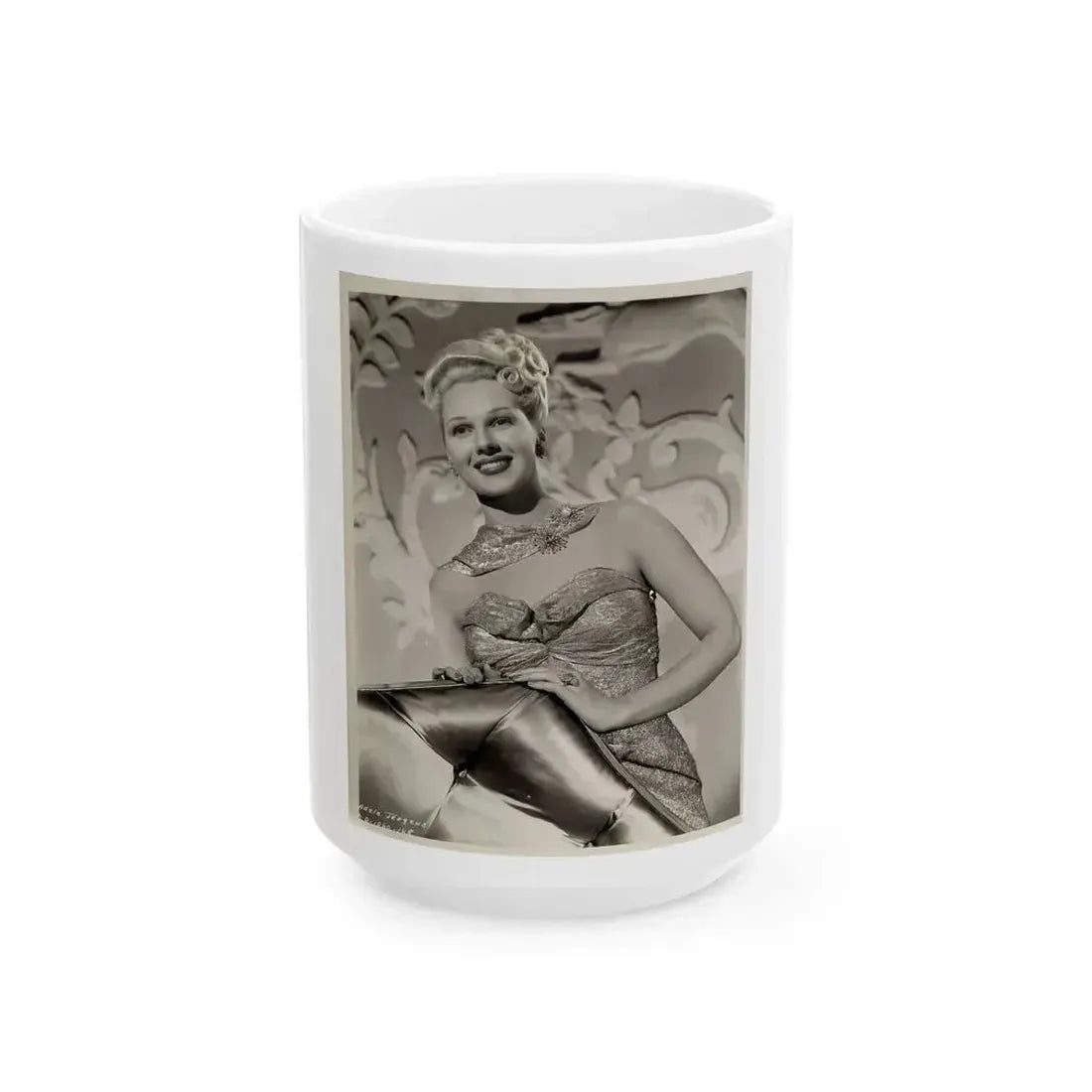 Adele Jergens #185 (Vintage Female Icon) White Coffee Mug 15oz - Go Mug Yourself