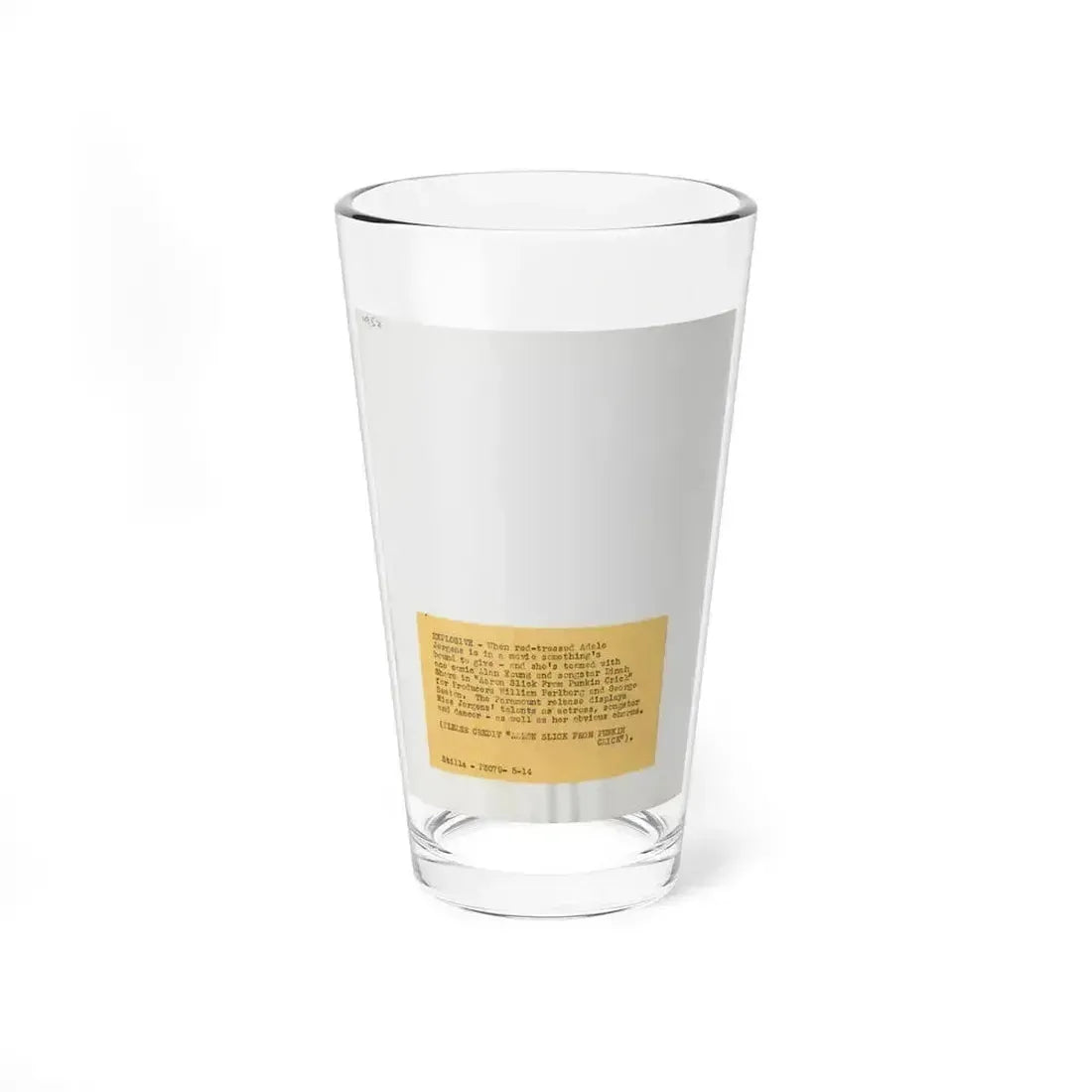 Adele Jergens #189 - 8x10 Vintage B&W Glamour Portrait from 1952 1 (Vintage Female Icon) Pint Glass 16oz 16oz - Go Mug Yourself