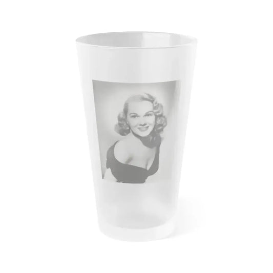 Adele Jergens #189 - 8x10 Vintage B&W Glamour Portrait from 1952 (Vintage Female Icon) Frosted Pint Glass 16oz 16oz Frosted - Go Mug Yourself