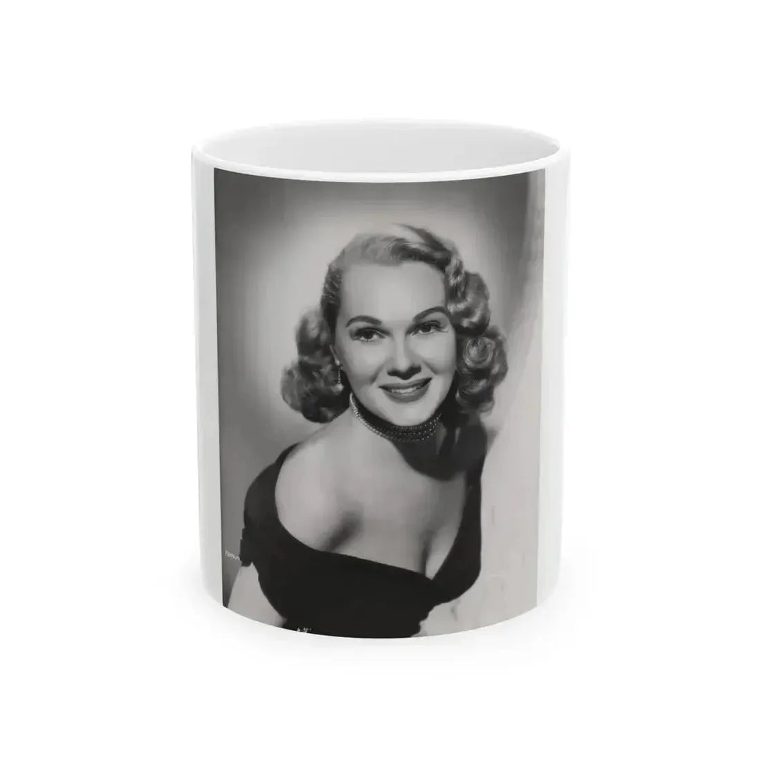 Adele Jergens #189 - 8x10 Vintage B&W Glamour Portrait from 1952 (Vintage Female Icon) White Coffee Mug 11oz - Go Mug Yourself