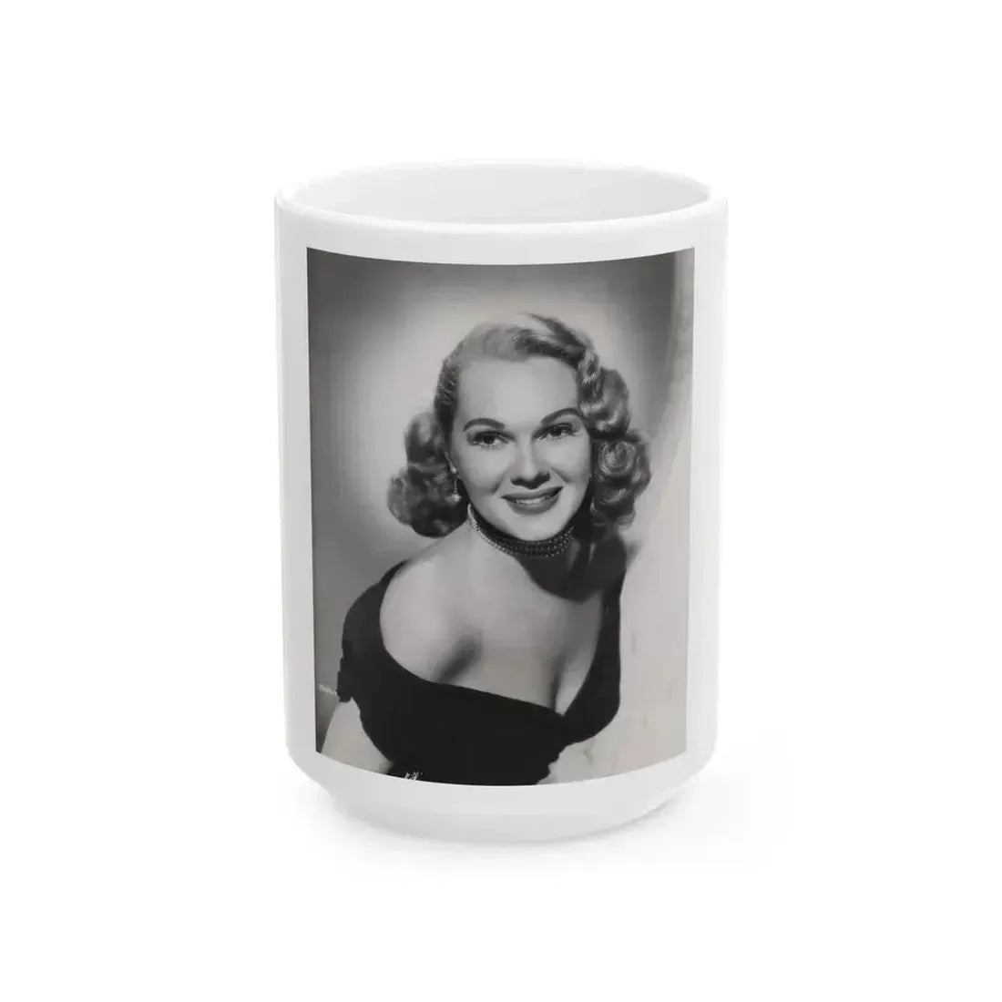 Adele Jergens #189 - 8x10 Vintage B&W Glamour Portrait from 1952 (Vintage Female Icon) White Coffee Mug 15oz - Go Mug Yourself