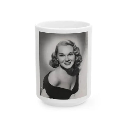 Adele Jergens #189 - 8x10 Vintage B&W Glamour Portrait from 1952 (Vintage Female Icon) White Coffee Mug 15oz - Go Mug Yourself