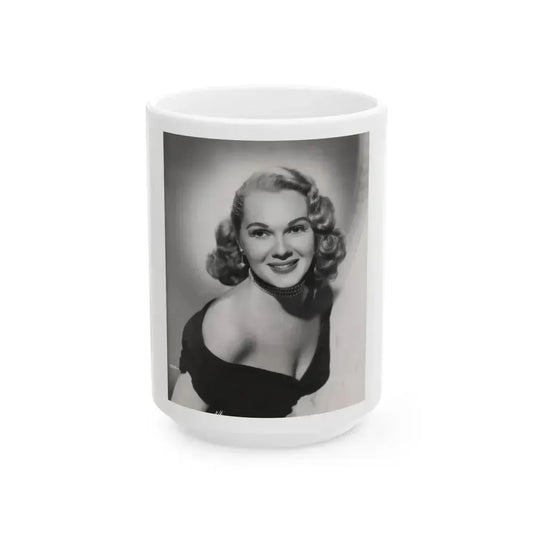Adele Jergens #189 - 8x10 Vintage B&W Glamour Portrait from 1952 (Vintage Female Icon) White Coffee Mug 15oz - Go Mug Yourself