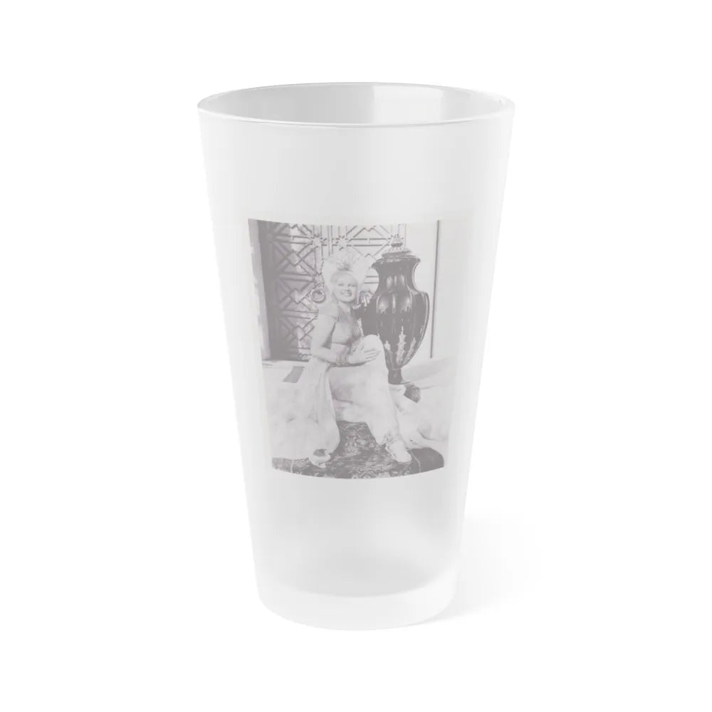 Adele Jergens #191 (Vintage Female Icon) Frosted Pint Glass 16oz-16oz-Frosted-Go Mug Yourself