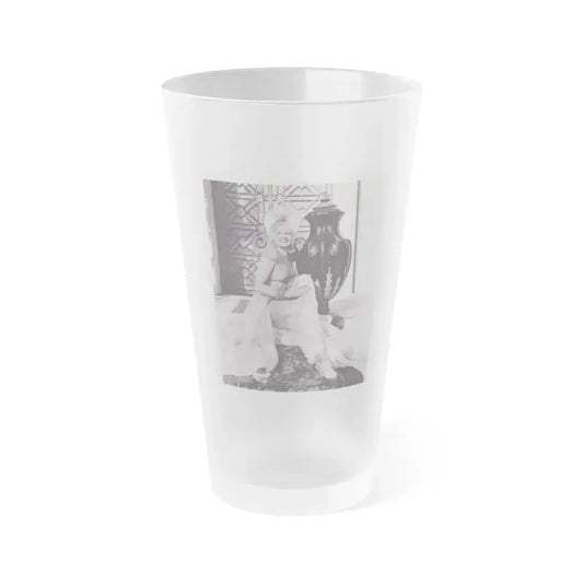Adele Jergens #191 (Vintage Female Icon) Frosted Pint Glass 16oz 16oz Frosted - Go Mug Yourself