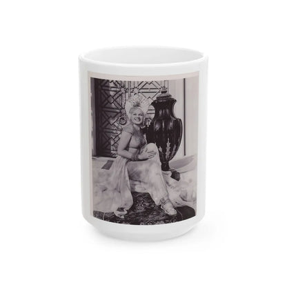 Adele Jergens #191 (Vintage Female Icon) White Coffee Mug-15oz-Go Mug Yourself