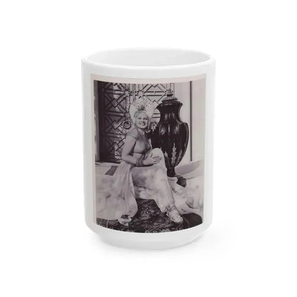 Adele Jergens #191 (Vintage Female Icon) White Coffee Mug 15oz - Go Mug Yourself