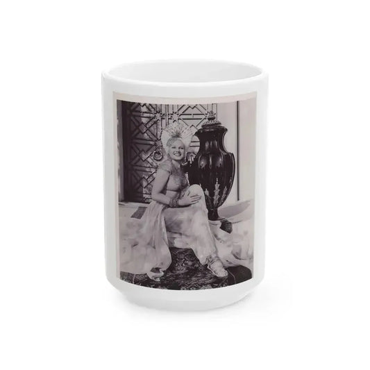 Adele Jergens #191 (Vintage Female Icon) White Coffee Mug 15oz - Go Mug Yourself