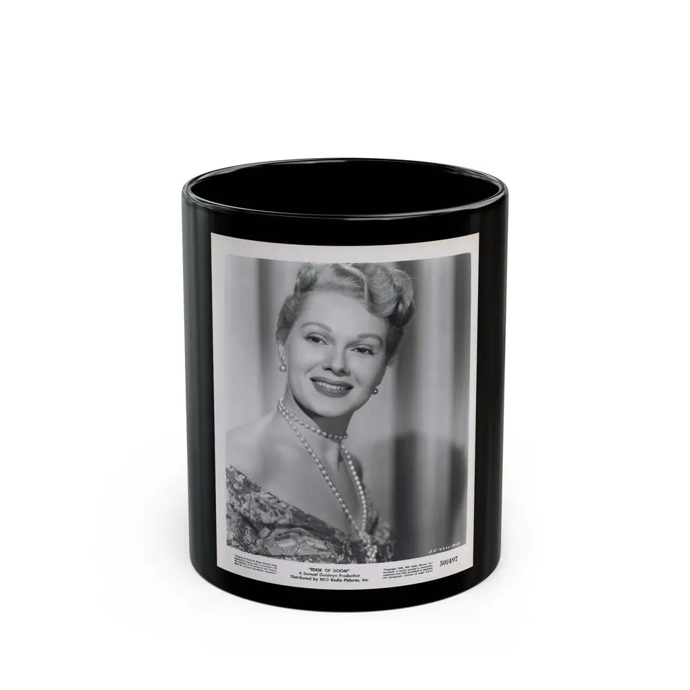 Adele Jergens #195 (Vintage Female Icon) Black Coffee Mug-11oz-Go Mug Yourself