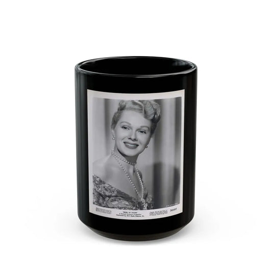 Adele Jergens #195 (Vintage Female Icon) Black Coffee Mug-15oz-Go Mug Yourself