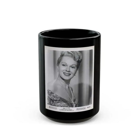 Adele Jergens #195 (Vintage Female Icon) Black Coffee Mug 15oz - Go Mug Yourself