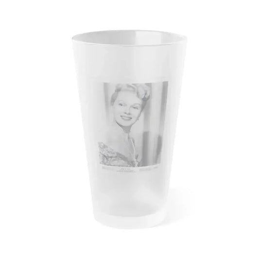 Adele Jergens #195 (Vintage Female Icon) Frosted Pint Glass 16oz 16oz Frosted - Go Mug Yourself