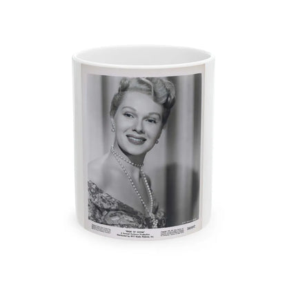 Adele Jergens #195 (Vintage Female Icon) White Coffee Mug-11oz-Go Mug Yourself