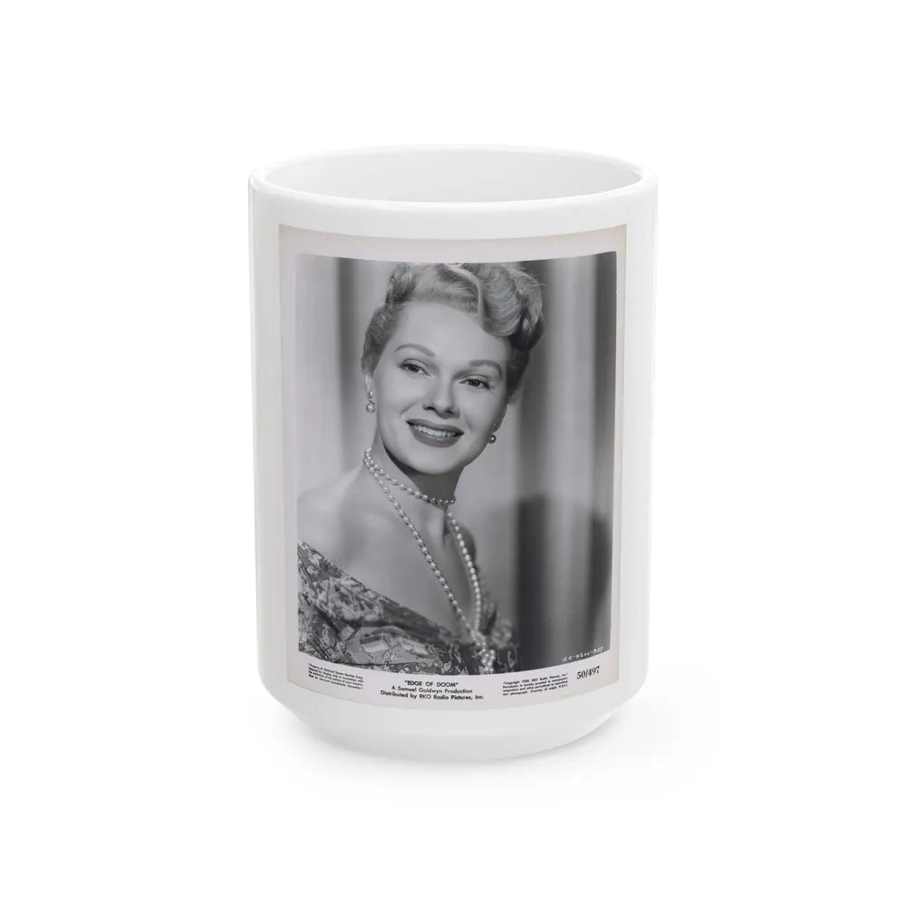 Adele Jergens #195 (Vintage Female Icon) White Coffee Mug-15oz-Go Mug Yourself