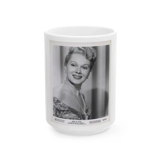 Adele Jergens #195 (Vintage Female Icon) White Coffee Mug 15oz - Go Mug Yourself