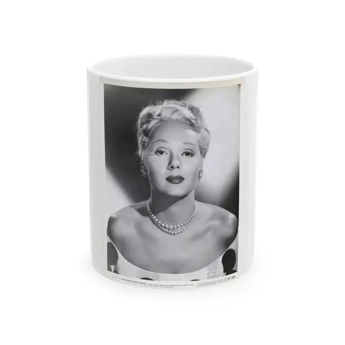 Adele Jergens #197 - 8x10 Vintage B&W Glamour Promo Portait for ''The Woman From Tangier'' '48 (Vintage Female Icon) White Coffee Mug 11oz - Go Mug Yourself