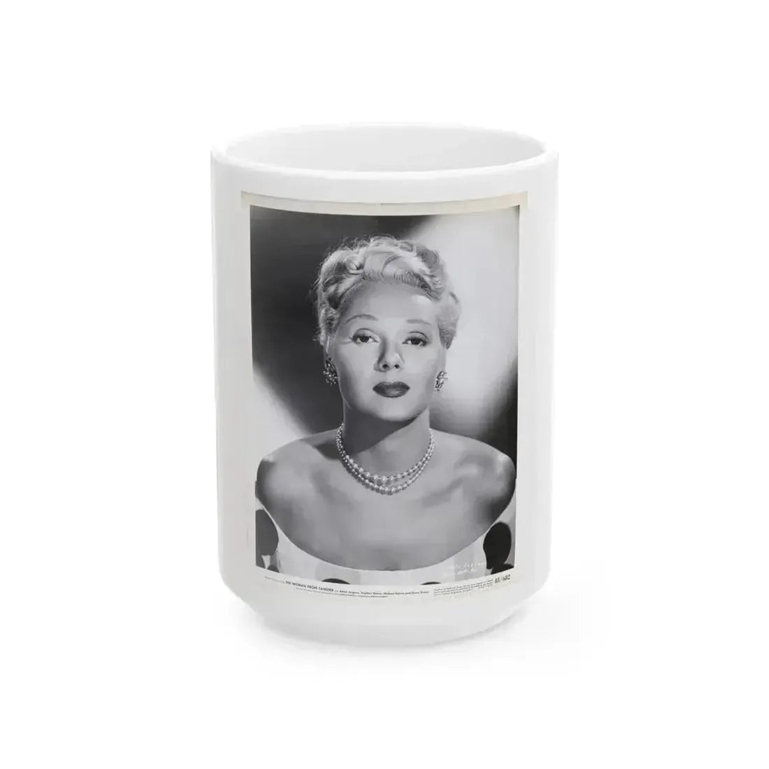 Adele Jergens #197 - 8x10 Vintage B&W Glamour Promo Portait for ''The Woman From Tangier'' '48 (Vintage Female Icon) White Coffee Mug 15oz - Go Mug Yourself