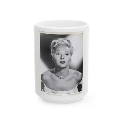 Adele Jergens #197 - 8x10 Vintage B&W Glamour Promo Portait for ''The Woman From Tangier'' '48 (Vintage Female Icon) White Coffee Mug 15oz - Go Mug Yourself