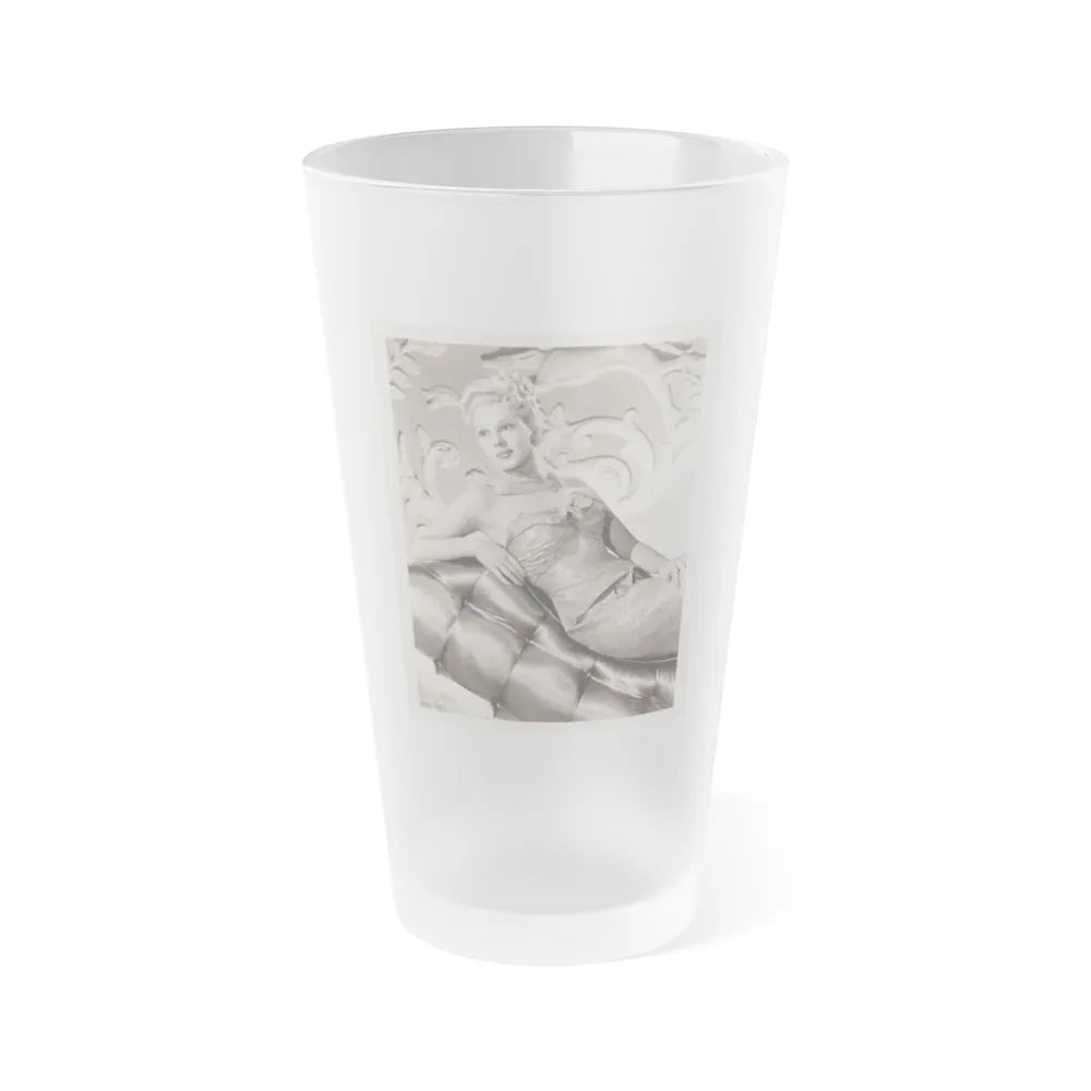 Adele Jergens #199 (Vintage Female Icon) Frosted Pint Glass 16oz-16oz-Frosted-Go Mug Yourself