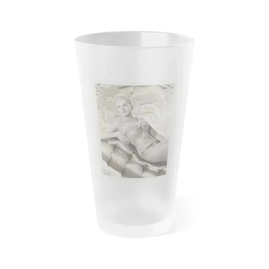 Adele Jergens #199 (Vintage Female Icon) Frosted Pint Glass 16oz 16oz Frosted - Go Mug Yourself