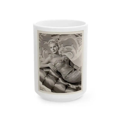 Adele Jergens #199 (Vintage Female Icon) White Coffee Mug 15oz - Go Mug Yourself