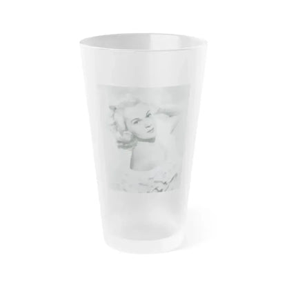 Adele Jergens #203 (Vintage Female Icon) Frosted Pint Glass 16oz 16oz Frosted - Go Mug Yourself