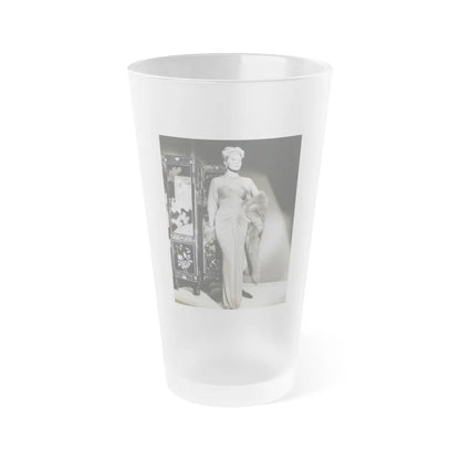 Adele Jergens #206 (Vintage Female Icon) Frosted Pint Glass 16oz-16oz-Frosted-Go Mug Yourself