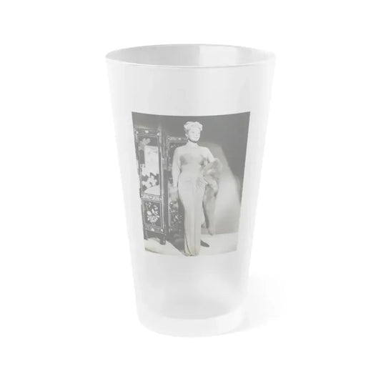 Adele Jergens #206 (Vintage Female Icon) Frosted Pint Glass 16oz 16oz Frosted - Go Mug Yourself