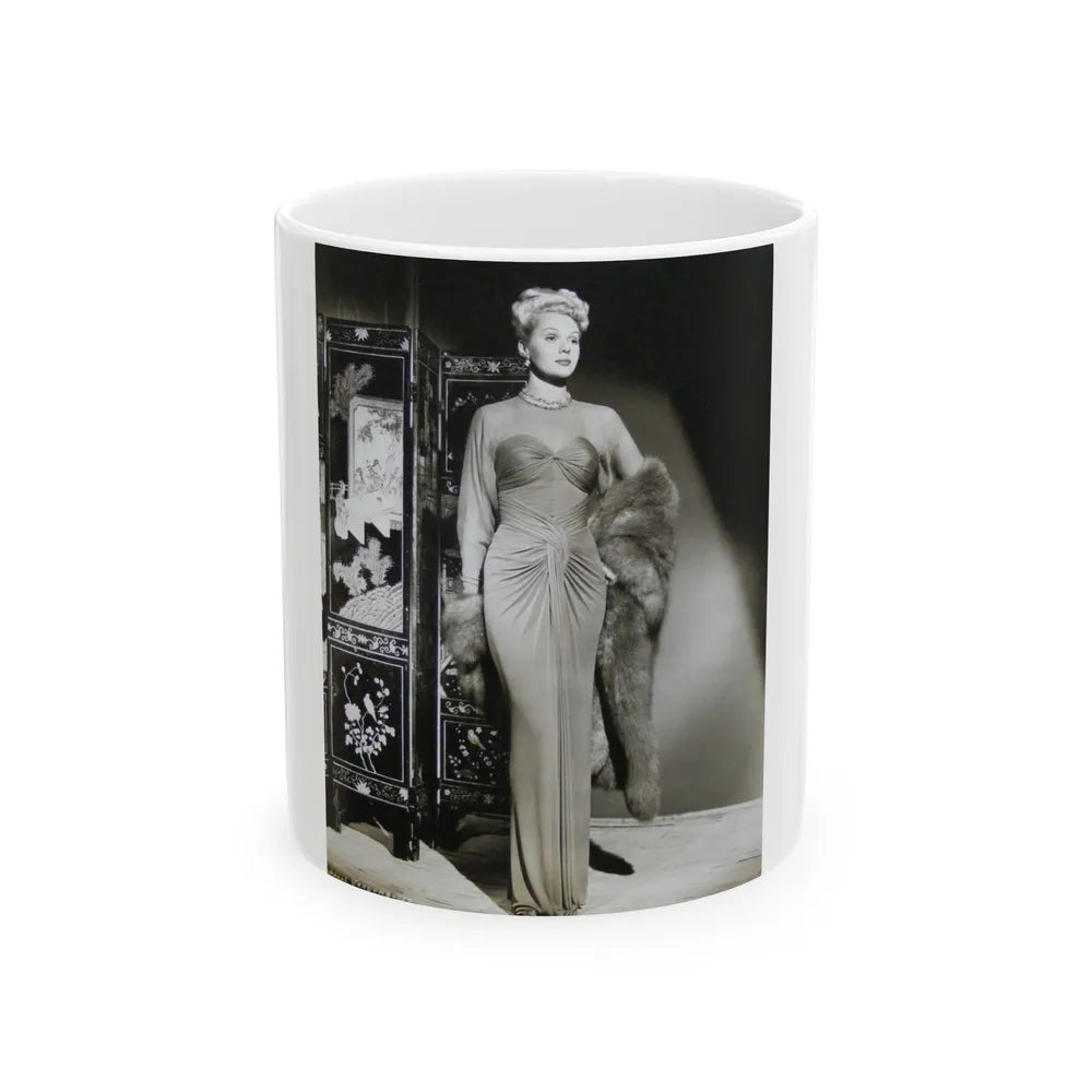 Adele Jergens #206 (Vintage Female Icon) White Coffee Mug-11oz-Go Mug Yourself