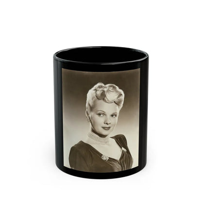 Adele Jergens #208 (Vintage Female Icon) Black Coffee Mug-11oz-Go Mug Yourself