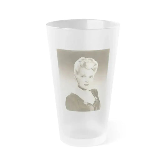 Adele Jergens #208 (Vintage Female Icon) Frosted Pint Glass 16oz 16oz Frosted - Go Mug Yourself