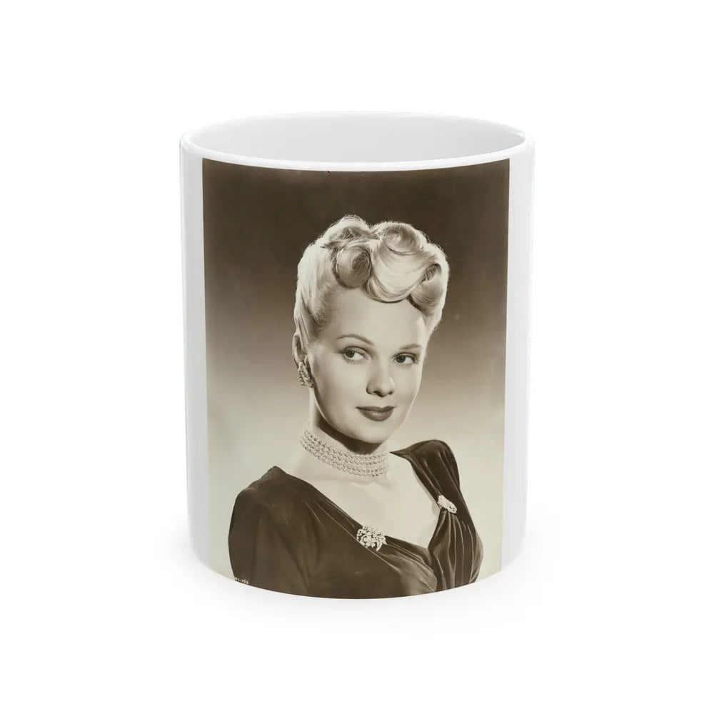 Adele Jergens #208 (Vintage Female Icon) White Coffee Mug-11oz-Go Mug Yourself