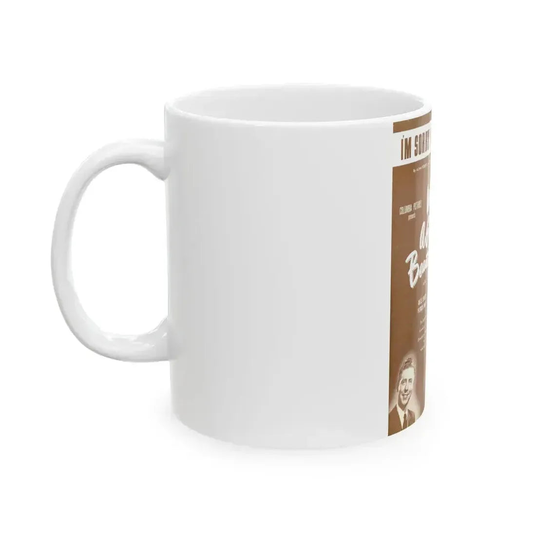 Adele Jergens #21 - B&W Tinted Movie Add (Vintage Female Icon) White Coffee Mug - Go Mug Yourself