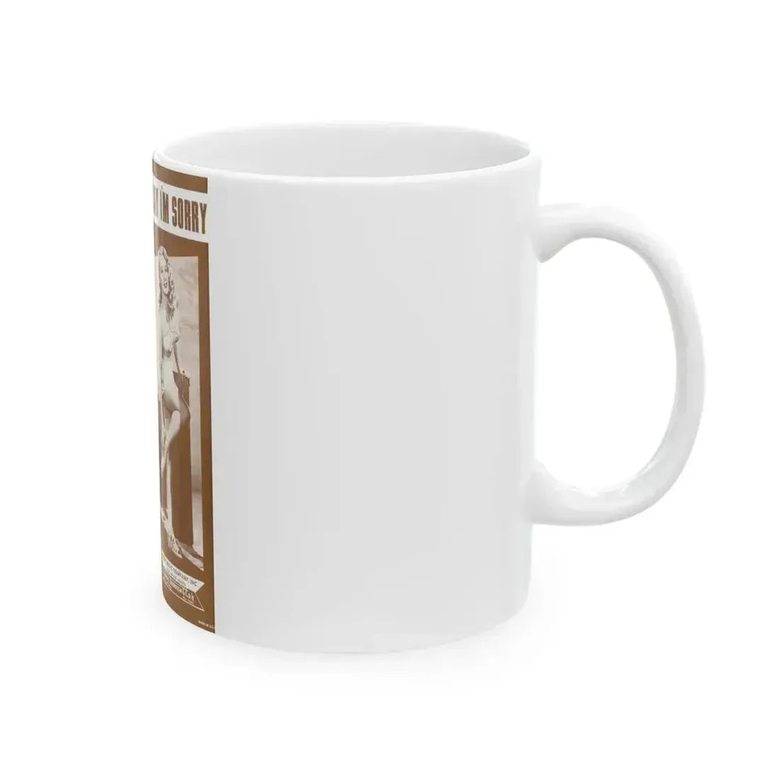 Adele Jergens #21 - B&W Tinted Movie Add (Vintage Female Icon) White Coffee Mug - Go Mug Yourself