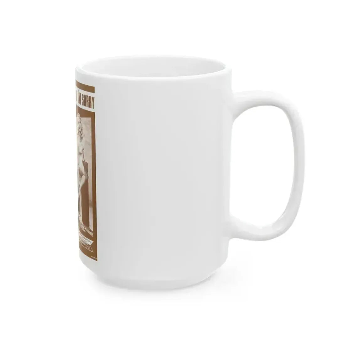 Adele Jergens #21 - B&W Tinted Movie Add (Vintage Female Icon) White Coffee Mug - Go Mug Yourself