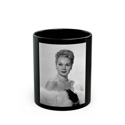 Adele Jergens #210 (Vintage Female Icon) Black Coffee Mug-11oz-Go Mug Yourself