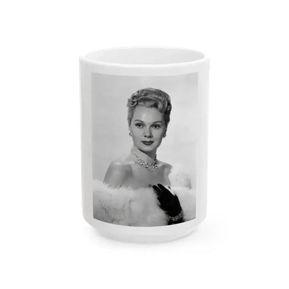 Adele Jergens #210 (Vintage Female Icon) White Coffee Mug 15oz - Go Mug Yourself