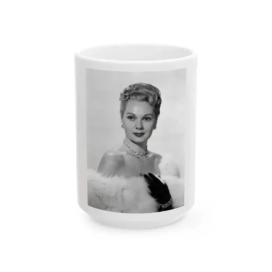Adele Jergens #210 (Vintage Female Icon) White Coffee Mug 15oz - Go Mug Yourself