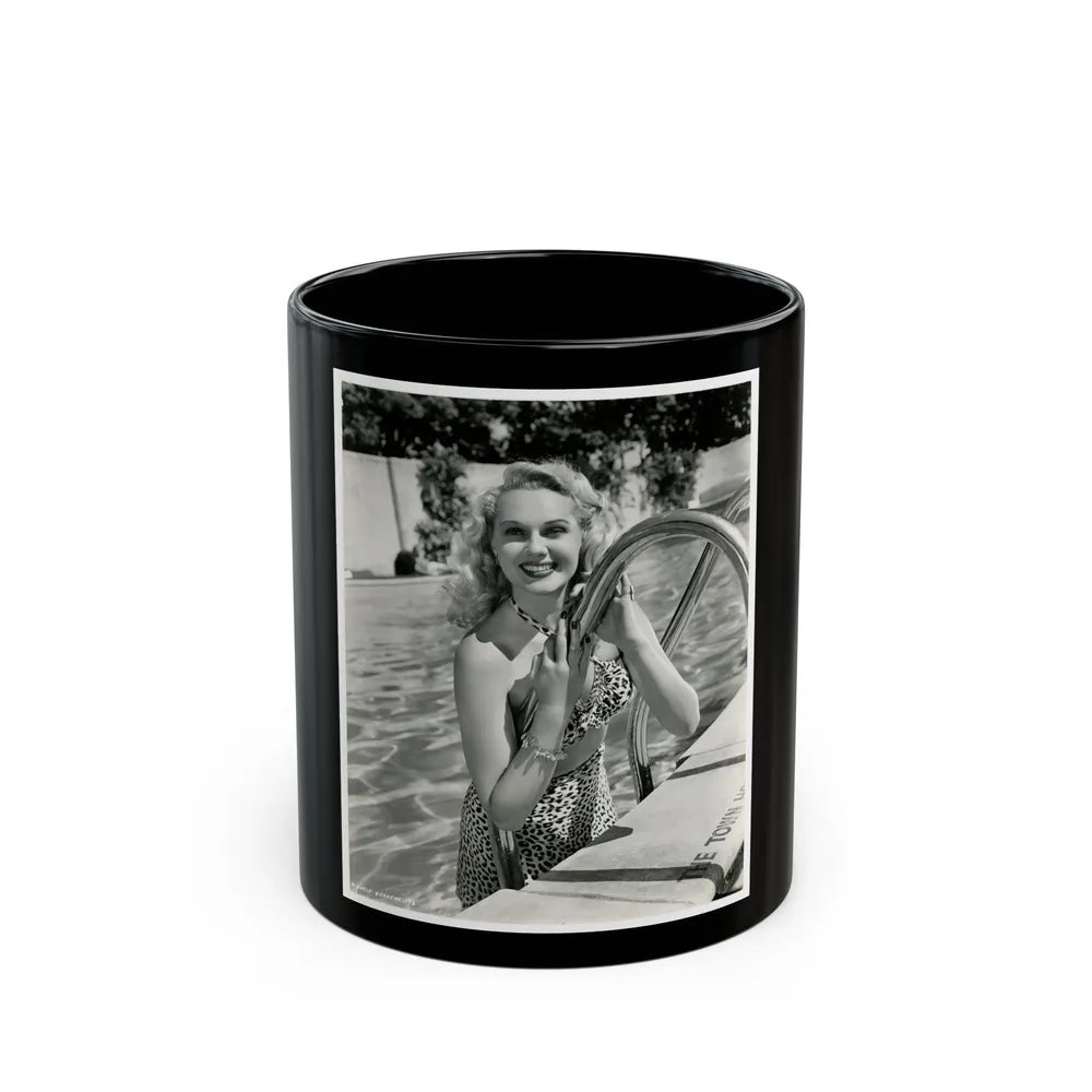 Adele Jergens #211 (Vintage Female Icon) Black Coffee Mug-11oz-Go Mug Yourself