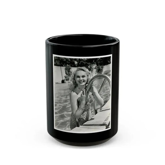 Adele Jergens #211 (Vintage Female Icon) Black Coffee Mug 15oz - Go Mug Yourself