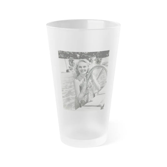 Adele Jergens #211 (Vintage Female Icon) Frosted Pint Glass 16oz-16oz-Frosted-Go Mug Yourself