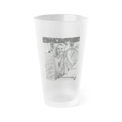 Adele Jergens #211 (Vintage Female Icon) Frosted Pint Glass 16oz 16oz Frosted - Go Mug Yourself