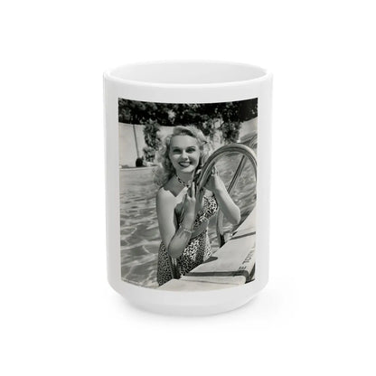 Adele Jergens #211 (Vintage Female Icon) White Coffee Mug-15oz-Go Mug Yourself